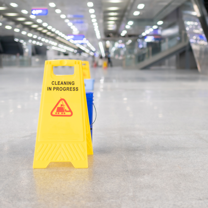 Cleaning In Progress Sign